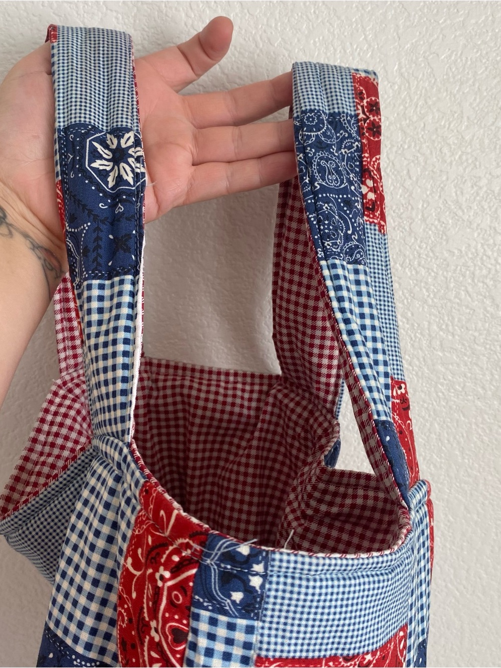 Handmade patchwork tote bag - Picture 6 of 10
